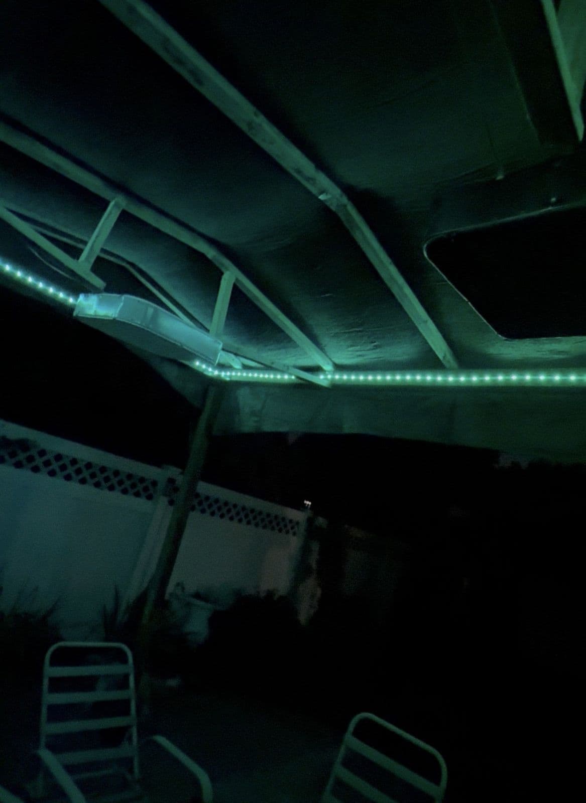 Breezebo with green RGB lighting